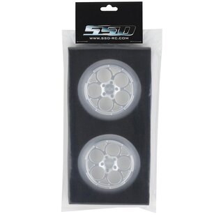 SSD SSD00545  SSD RC 5 Hole 2.2/2.7" Narrow Front Drag Wheels (Silver) (2)