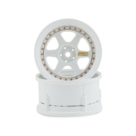 DS Racing DSC-DE-204  Element 6 Spoke Drift Wheels Triple White w/12mm Hex