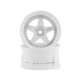 DS Racing DSC-DE-003  Element 5 Spoke Drift Wheels Triple White Silver