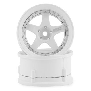 DS Racing DSC-DE-003  Element 5 Spoke Drift Wheels Triple White Silver