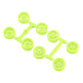 DS Racing DSC-MI-20N1-FL  DS Racing Kyosho Mini Z 8.5mm Narrow Drift Rims (1/2/3/4 Offset) (Flu Lime)