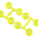DS Racing DSC-MI-20N1-FY  DS Racing Kyosho Mini Z 8.5mm Narrow Drift Rims (1/2/3/4 Offset) (Flu Yellow) MI20N1FY