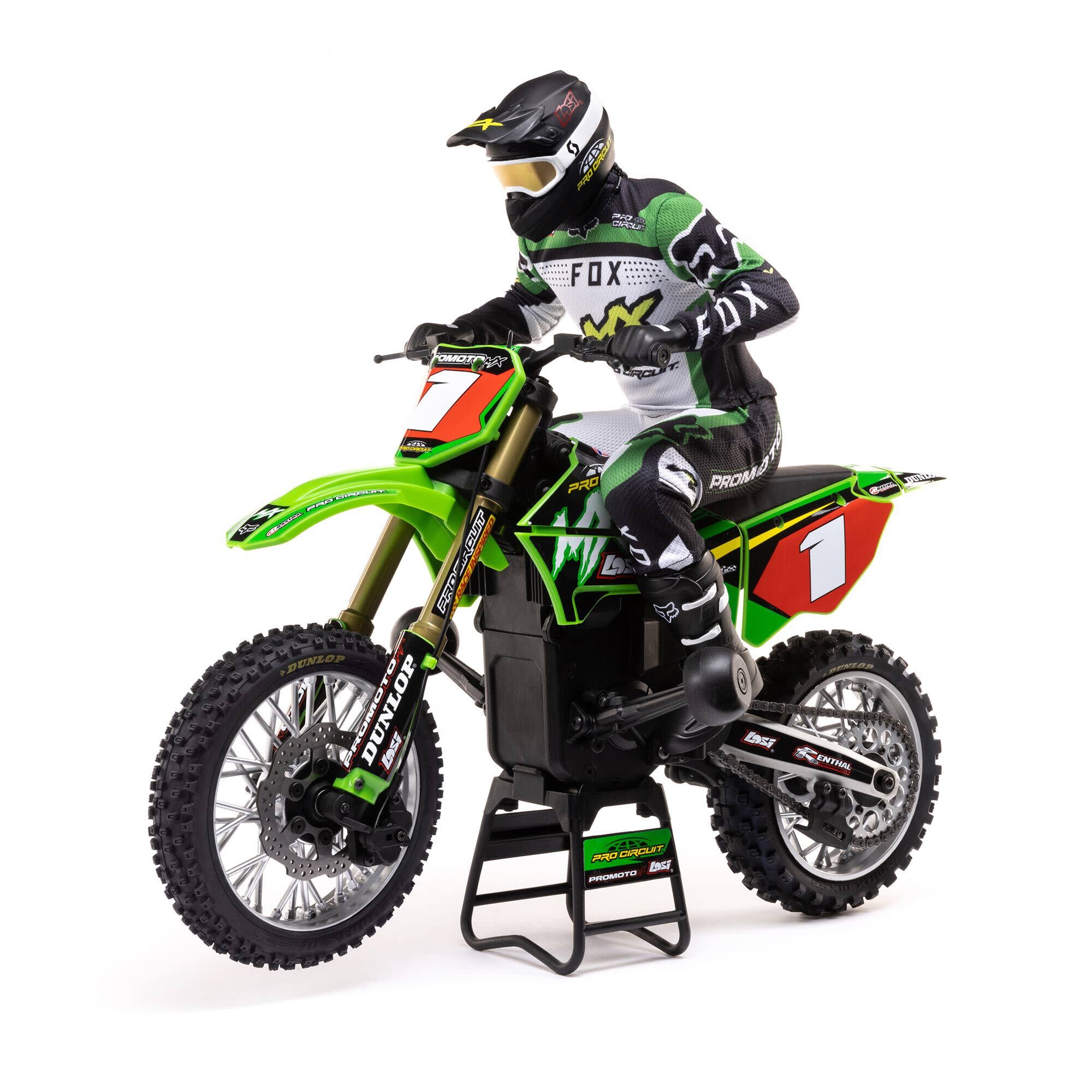 LOS06000T1 Losi Red 1/4 Promoto-MX Motorcycle RTR, (FXR