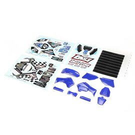 TLR / Team Losi LOS260001  Blue Plastics w/Wraps: Promoto-MX