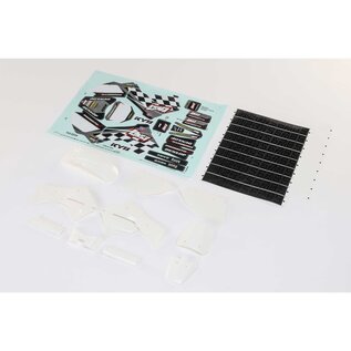 TLR / Team Losi LOS260005  White Plastics w/Wraps: Promoto-MX