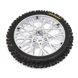 TLR / Team Losi LOS46006  Dunlop MX53 Front Tire Mounted, Chrome: PM-MX