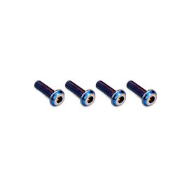 J Concepts JCO5039-1  JConcepts M3x10mm Top Hat Titanium Screw Burnt Blue, 4pcs 50391