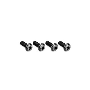 J Concepts JCO5038-2  JConcepts M3X8mm Top Hat Titanium Screw, Stealth Black, 4pc 50382