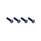 J Concepts JCO5040-1  JConcepts M3x12mm Top Hat Titanium Screw, Burnt Blue, 4pc 50401