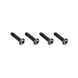J Concepts JCO5041-2  JConcepts M3x14mm Top Hat Titanium Screw, Stealth Black, 4pc 50412