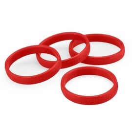 J Concepts JCO8135  RM2 Red Hot Tire Bands, Red, for 1/10th and 1/8th Off-road Tires