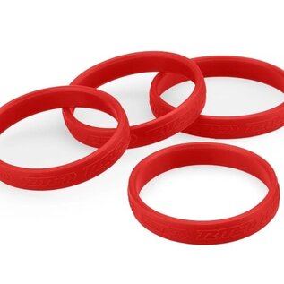 J Concepts JCO8135  RM2 Red Hot Tire Bands, Red, for 1/10th and 1/8th Off-road Tires