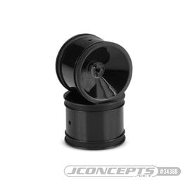 J Concepts JCO3438B  JConcepts Mono – 1.7” RC10 Rear Wheel (1/4' Original Axle) Black