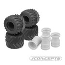J Concepts JCO316805-3377W  Gold Renegades Tire  Combo White Tribute Wheels