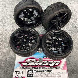 SWEEP SWP3236418P 10th TC D36 D-GT SPEC Treaded HANKOOK GT Belted On Black 16 Spoke Wheels (4)