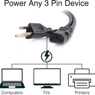 Michaels RC Hobbies Products 3' Replacement Power Cord With 3 Pin Connector for Power Supply