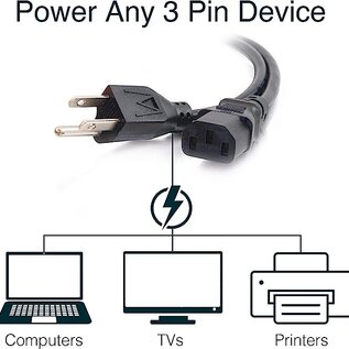 MRC Hobbies Products 3' Replacement Power Cord With 3 Pin Connector for Power Supply