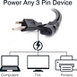 MRC Hobbies Products 3' Replacement Power Cord With 3 Pin Connector for Power Supply