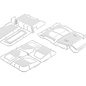 KillerBody KLR-48765  White Jeep Gladiator 1/10 Rock Crawler Hard Body Kit (313mm Wheelbase))