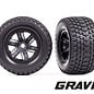 Traxxas TRA7872  Traxxas XRT Preglued Gravix Tire on black wheels (2)