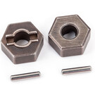 Traxxas TRA1654R Wheel hubs, hex (steel) (2)/ axle pins (2)