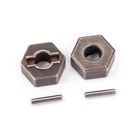 Traxxas TRA1654R Wheel hubs, hex (steel) (2)/ axle pins (2)