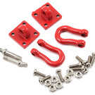 Yeah Racing YEA-YA-0358  Yeah Racing 1/10 Crawler Scale Heavy Duty Shackle w/Mounting Bracket (Red) (2)