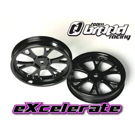 Excelerate RC XCE-0050-BK  B-Mag Super-V Magnesium Front Rims - Black (2)  BMAG-SVF-B