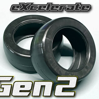 Excelerate RC 3DFX1014-G2-W  Cyrul eXcelerate Gen2 Rear Tire - White (2)