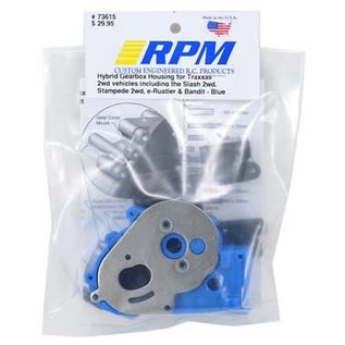 RPM R/C Products RPM73615 Hybrid Blue Gearbox Housing & Rear Mounts for 2wd Vehicles