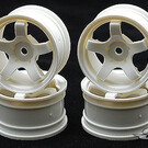 SWEEP SWP0001 Sweep Minis ROK HARD Wheel 5 Spoke White 4pcs set