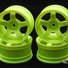 SWEEP SWP0011 Sweep Minis Wheels 5 Spoke Yellow 4pc set. SW0011