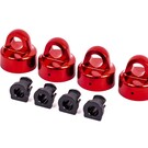 Traxxas TRA9664R  Traxxas Sledge Shock caps Aluminum Red-anodized GT-Maxx® shocks (4) Spacers (4)
