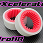 Cyrul 3DFX 3DFX1096-G2-PI-SU-PR-1  Cyrul eXcelerate Gen2 Rear PreMounted Tire Pink Compound w/ Wide Super V Rim and ProHR Foam (2)