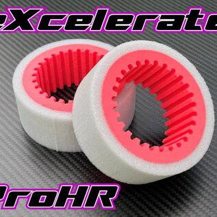 Cyrul 3DFX 3DFX1096-G2-WH-LO-PR-1  Cyrul eXcelerate Gen2 Rear PreMount Tire White Compound w/ Wide Looper Rim and ProHR Foam
