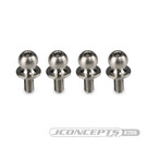J Concepts JCO2906  Titanium Clod Buster | Regulator ladder bar pivot screw – 8 x 9 x 4mm ball-stud, 4pcs