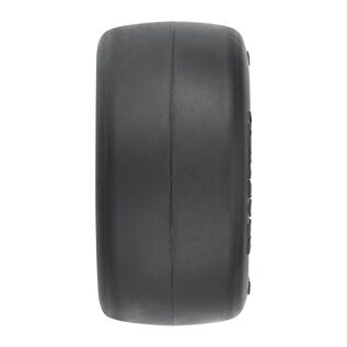 Proline Racing PRO10218-10  1/16 Reaction Rear Tires MTD 8mm Black/Silver (2): Losi Mini Drag