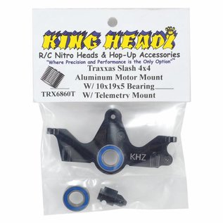 King Headz KHZTRX6860T  Slash 4x4 Black Aluminum Motor Mount w/Bearing