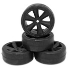Gravity RC LLC GRC132B  G-SPEC Type C Rubber Touring Car Tires Black Wheel (4)