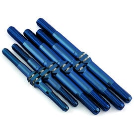 J&T Bearing Co. JTB-JT10821  J&T Bearing Co. Tekno NB48 2.1/EB48 2.1 Titanium "Milled" Turnbuckle Kit (Blue)