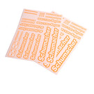 Schumacher U8589  Schumacher Decal Sheet - Neon Orange - PK2