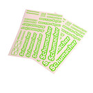 Schumacher SCHU8588  Schumacher Decal Sheet - Neon Green - PK2 8588