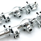 Racers Edge RCE1970S  Silver Aluminum Axle Housing Set (Front & Rear) for CEN Ford F-450 Trucks