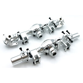 Racers Edge RCE1970S  Silver Aluminum Axle Housing Set (Front & Rear) for CEN Ford F-450 Trucks