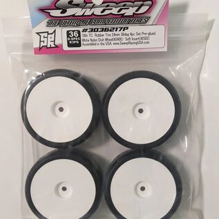 SWEEP SWP3036217 P 10th TC D36 D-SPEC TC Tire 4pcs set  On White Nylon Dish Wheels (4)