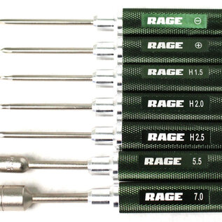 Rage R/C RGR1500  Rage RC Compact 7 Piece Machined Tool Set with Case