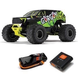 Arrma ARA3230ST1 Yellow GORGON 4X2 MEGA 550 Brushed Monster Truck RTR w/ Battery & Charger