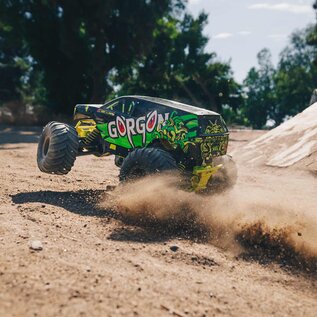 Arrma ARA3230ST1 Yellow GORGON 4X2 MEGA 550 Brushed Monster Truck RTR w/ Battery & Charger