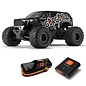 Arrma ARA3230SKT1 GORGON Black 4X2 MEGA 550 Brushed Monster Truck RTA Kit w/ Battery