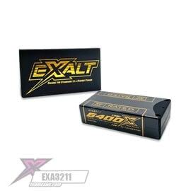 EXALT EXA3211  2S/7.6V-6400MAH-135C SHORTY w/5mm BULLETS HVX-RATED LIPO BATTERY SERIES